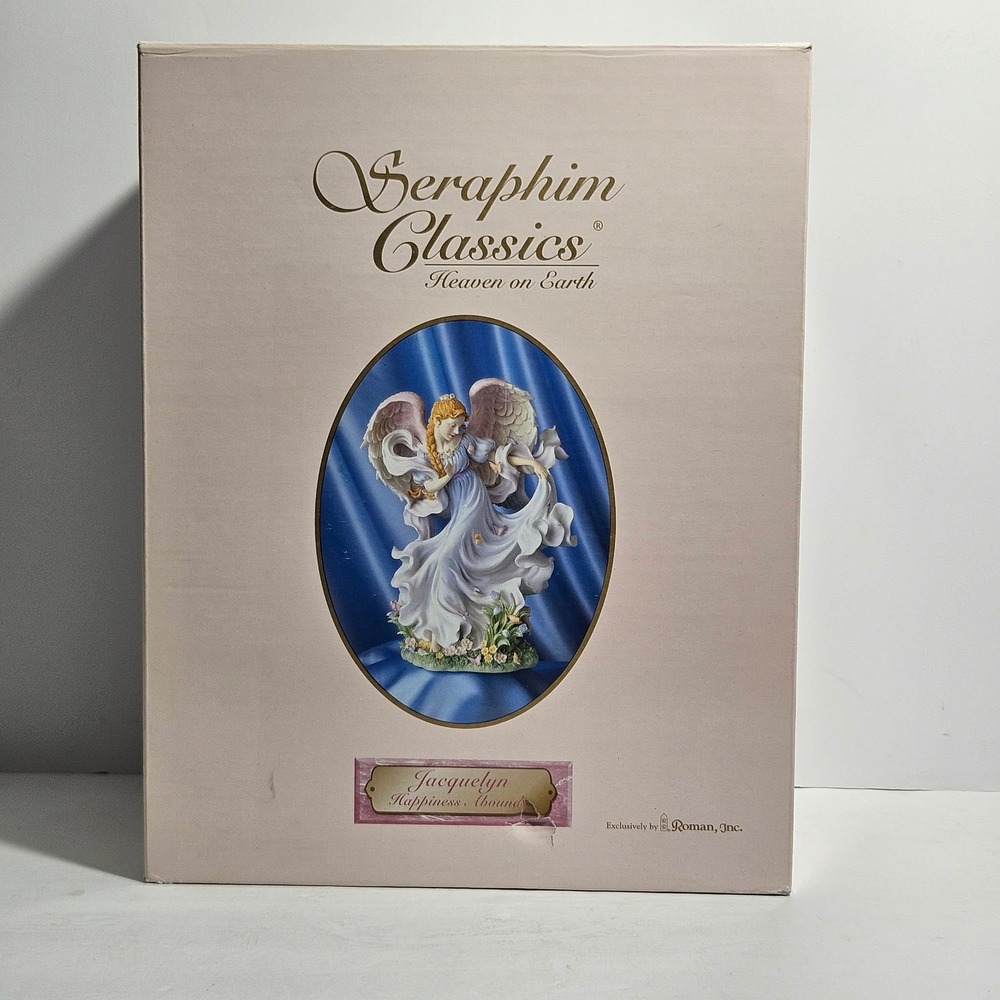 Seraphim Classics Jacquelyn Happiness Abounds Angel Figurine Roman Inc 2000 Box